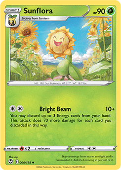 Sunflora 006/195 Pokémon card from Silver Tempest for sale at best price