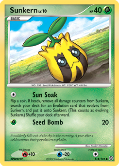 Sunkern 114/132 Pokémon card from Secret Wonders for sale at best price