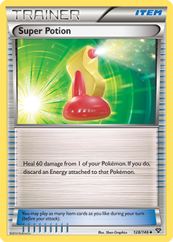 Uncommon Pokémon card Super Potion 128/146 from X&Y expansion
