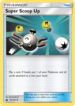 Uncommon Pokémon card Super Scoop Up 146/168 from Celestial Storm expansion