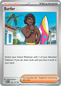 Common Pokémon card Surfer 200/217 from Ascended Heroes expansion