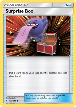 Uncommon Pokémon card Surprise Box 187/214 from Unbroken Bonds expansion