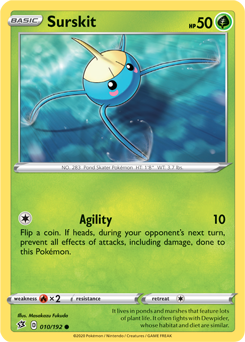 Surskit 10/192 Pokémon card from Rebel Clash for sale at best price