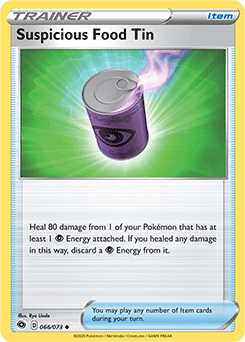 Suspicious Food Tin 066/073 Pokémon card from Champion s Path for sale at best price