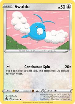 Swablu 142/195 Pokémon card from Silver Tempest for sale at best price