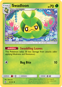 Swadloon 8/236 Pokémon card from Unified Minds for sale at best price