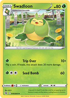 Swadloon 10/264 Pokémon card from Fusion Strike for sale at best price