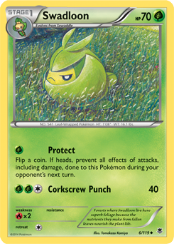 Swadloon 6/119 Pokémon card from Phantom Forces for sale at best price