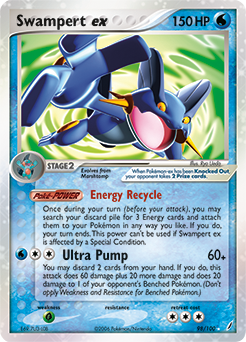 Swampert EX 98/100 Pokémon card from Ex Crystal Guardians for sale at best price