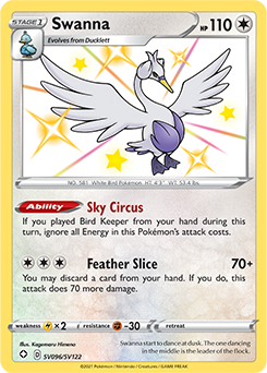 Shining Pokémon Pokémon card Swanna SV096/SV122 from Shining Fates expansion