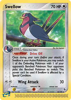 Swellow 46/109 Pokémon card from Ex Ruby & Sapphire for sale at best price