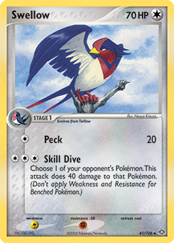 Swellow 41/106 Pokémon card from Ex Emerald for sale at best price