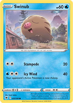 Common Pokémon card Swinub 031/189 from Astral Radiance expansion