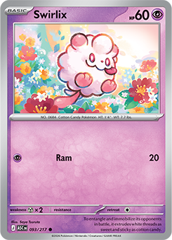 Carte Pokémon Communes Sucroquin 93/217 de la série Héros Transcendants