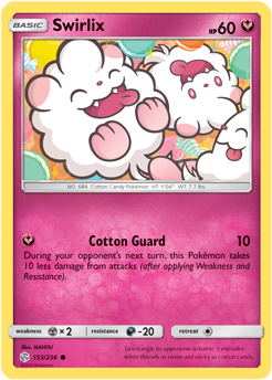 Swirlix 153/236 Pokémon card from Cosmic Eclipse for sale at best price