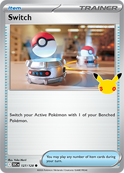 Common Pokémon card Switch 127/128 from 30th Celebration expansion