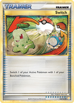 Uncommon Pokémon card Switch 102/123 from HeartGold SoulSilver expansion