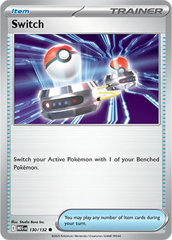 Common Pokémon card Switch 130/132 from Mega Evolution expansion