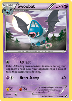 Swoobat 51/114 Pokémon card from Black & White for sale at best price