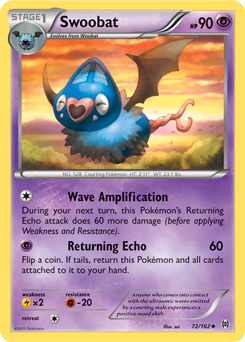 Swoobat 72/162 Pokémon card from Breakthrough for sale at best price