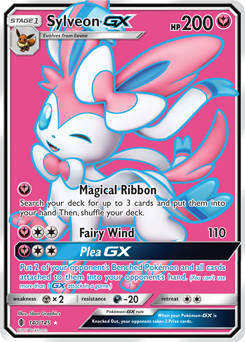 Full Art Pokémon Pokémon card Sylveon GX 140/145 from Guardians Rising expansion