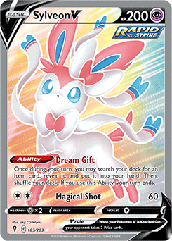 Sylveon V 183/203 Pokémon card from Evolving Skies for sale at best price