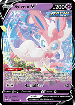 Sylveon V 74/203 Pokémon card from Evolving Skies for sale at best price