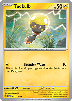 Tadbulb 077/193 Pokémon card from Paldea Evolved for sale at best price
