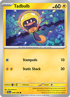 Tadbulb 078/193 Pokémon card from Paldea Evolved for sale at best price