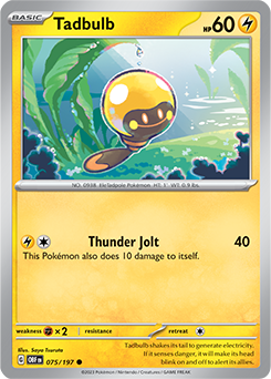 Tadbulb 75/197 Pokémon card from Obsidian Flames for sale at best price