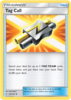 Tag Call 206/236 Pokémon card from Cosmic Eclipse for sale at best price