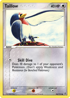 Carte Pokémon Nirondelle 86/113 de la série Ex Espèces Delta en vente au meilleur prix
