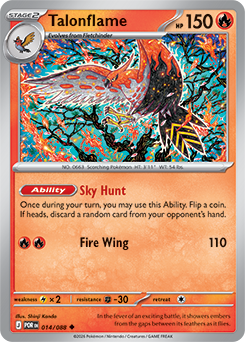 Uncommon Pokémon card Talonflame 14/88 from Perfect Order expansion