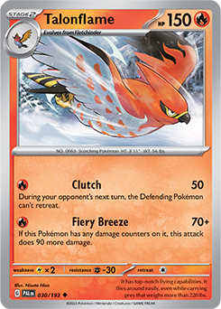 Talonflame 030/193 Pokémon card from Paldea Evolved for sale at best price