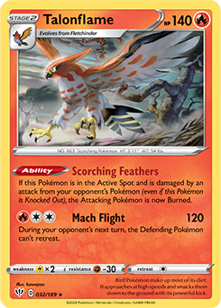 Talonflame 32/189 Pokémon card from Darkness Ablaze for sale at best price