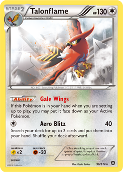Talonflame 96/114 Pokémon card from Steam Siege for sale at best price