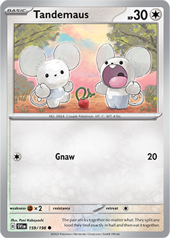 Common Pokémon card Tandemaus 159/198 from Scarlet & Violet expansion