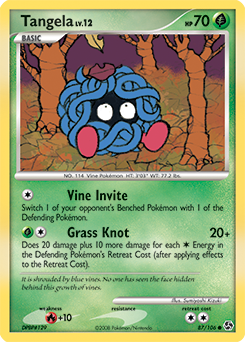 Tangela 87/106 Pokémon card from Great Encounters for sale at best price