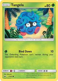Tangela 7/147 Pokémon card from Burning Shadows for sale at best price