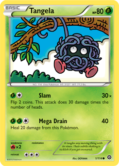 Tangela 1/114 Pokémon card from Steam Siege for sale at best price