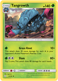 Tangrowth 6/236 Pokémon card from Cosmic Eclipse for sale at best price