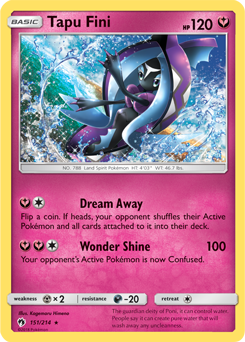 Tapu Fini 151/214 Pokémon card from Lost Thunder for sale at best price