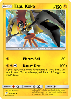 Tapu Koko 69/236 Pokémon card from Unified Minds for sale at best price