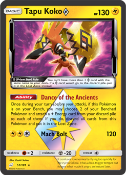 Tapu Koko 51/181 Pokémon card from Team Up for sale at best price