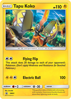 Tapu Koko SM31 Pokémon card from Sun and Moon Promos for sale at best price