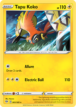 Tapu Koko 61/189 Pokémon card from Darkness Ablaze for sale at best price