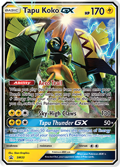 Tapu Koko GX SM33 Pokémon card from Sun and Moon Promos for sale at best price