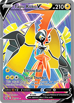 Tapu Koko V 147/163 Pokémon card from Battle Styles for sale at best price