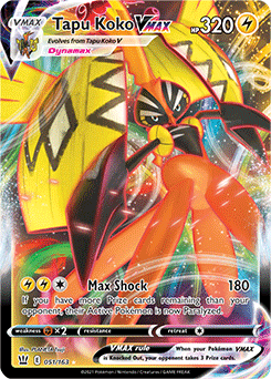 Tapu Koko VMAX 51/163 Pokémon card from Battle Styles for sale at best price