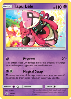 Promo Pokémon card Tapu Lele SM45 from Sun and Moon Promos expansion